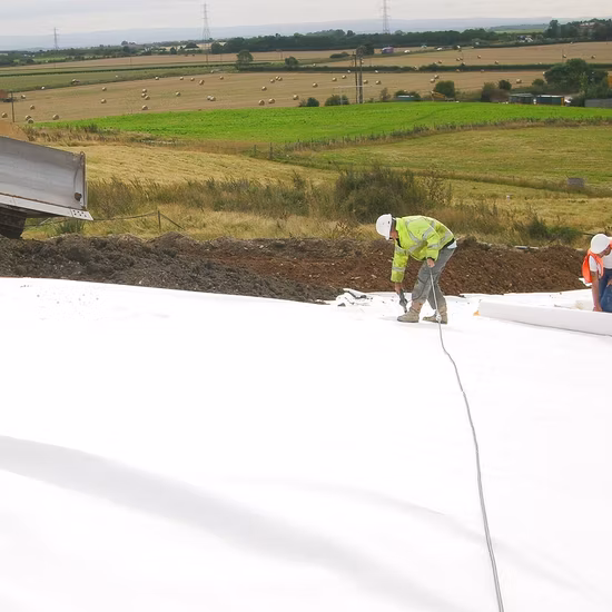 Полипропилен/полиэстер PP ПЭТ-волокно иглопробивная нить геотекстильная ткань Цена нетканая/тканая