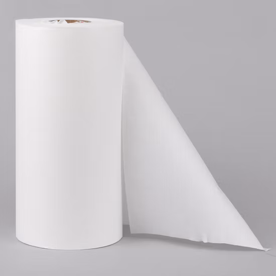 Оптовый нетканый материал полиэстера черного цвета, параллельный 45 GSM простой ПЭТ Spunlace Non